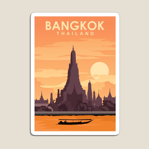 Kids Toys Bangkok - Бангкок туристический постер художественный принт магнит