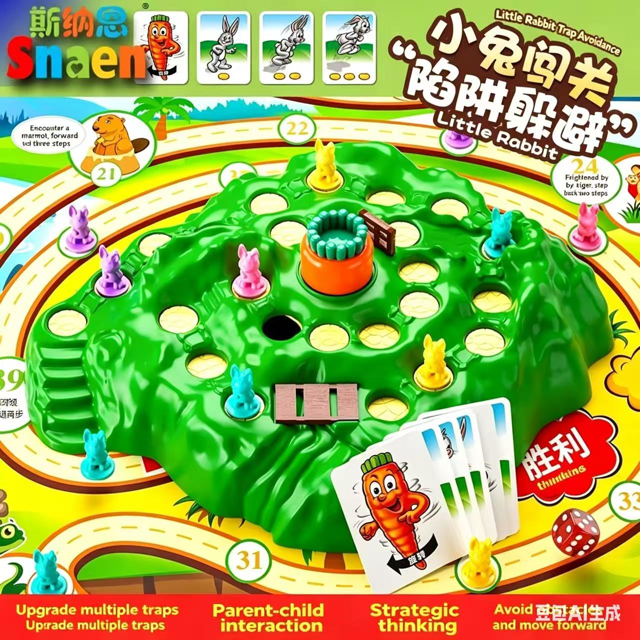 Kids Toys Easter - Хит продаж: Настольная игра-ловушка для кроликов,