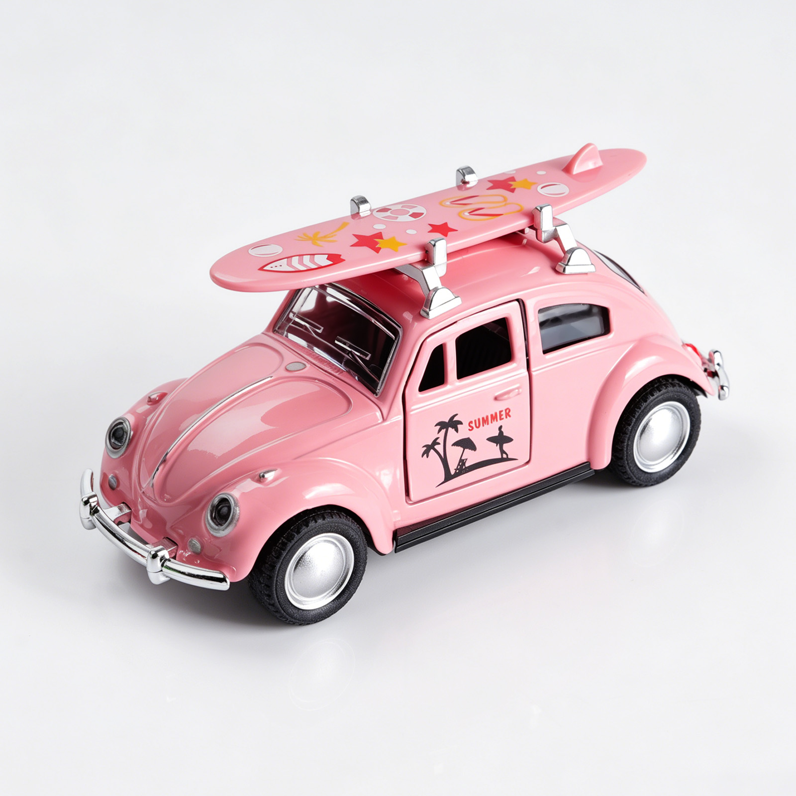 Kids Toys Cars - Машинка-модель Volkswagen Beetle 1:36, розовая, из