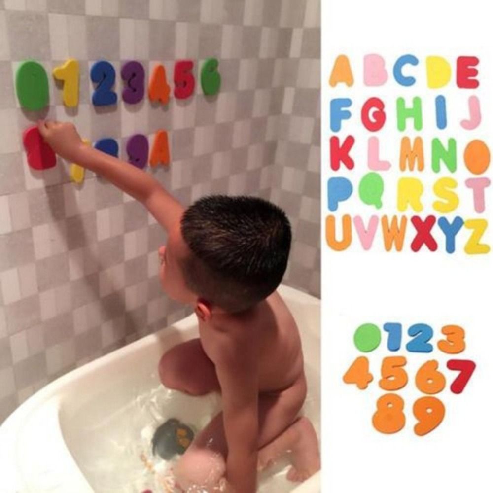 Bath Letter Number Foam - Набор из 36 наклеек для игры