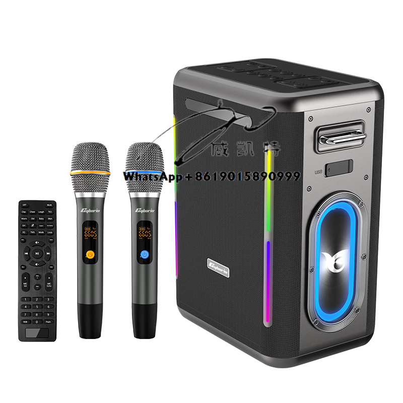 Kids Microphone Karaoke - Караоке-система X15 400W, стерео-бумбокс с мощными