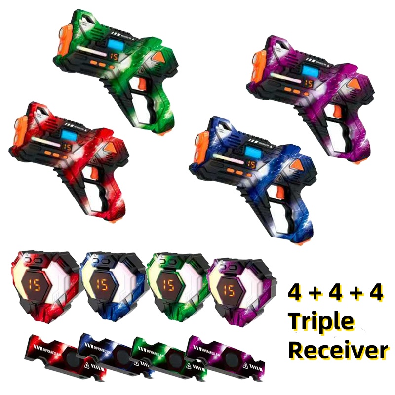 Laser Tag Set Kids - CSTAG 4x4x4 лазерные пистолеты, набор 3-сенсорных