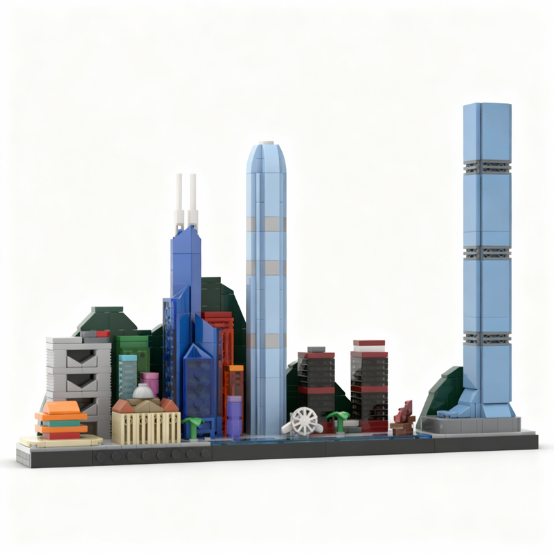 Kids Toys Hong Kong - Набор строительных блоков MOC «Гонконгский горизонт»