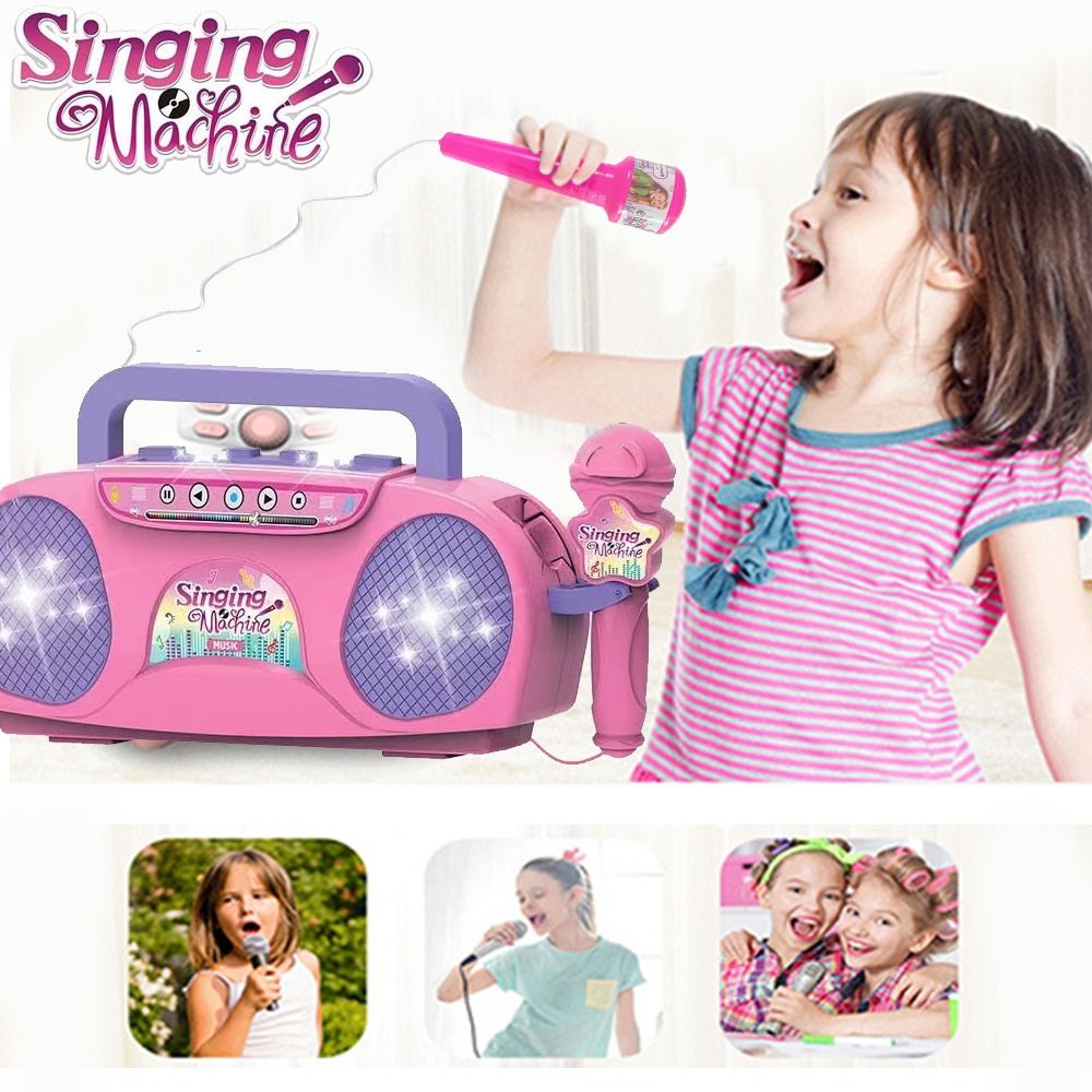 Детская пеющая машина для кара – обзор и цена Kids Microphone Karaoke