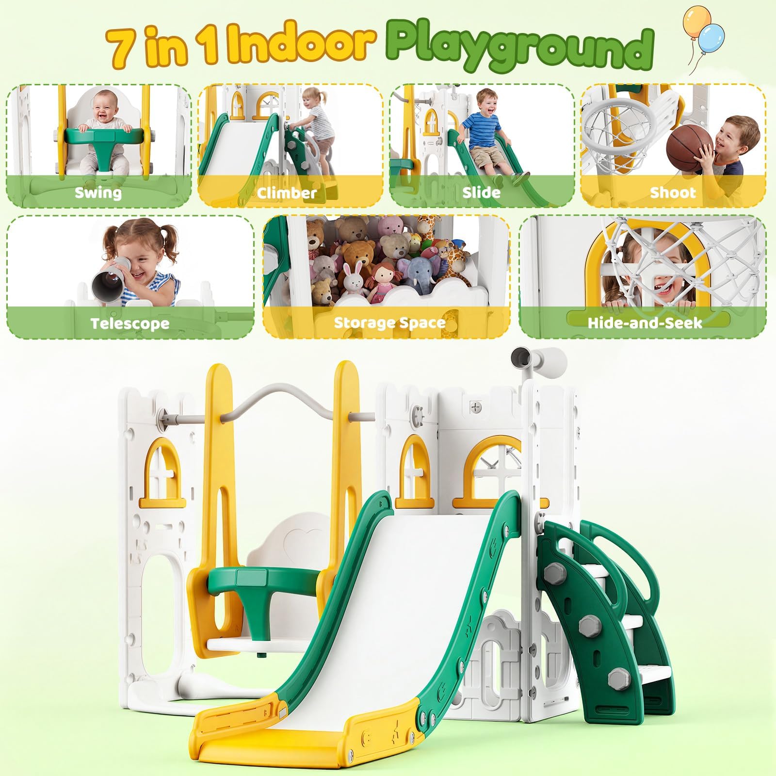Игровой комплекс 7 в 1 для мал – обзор и цена Basketball Hoop Kids Indoor