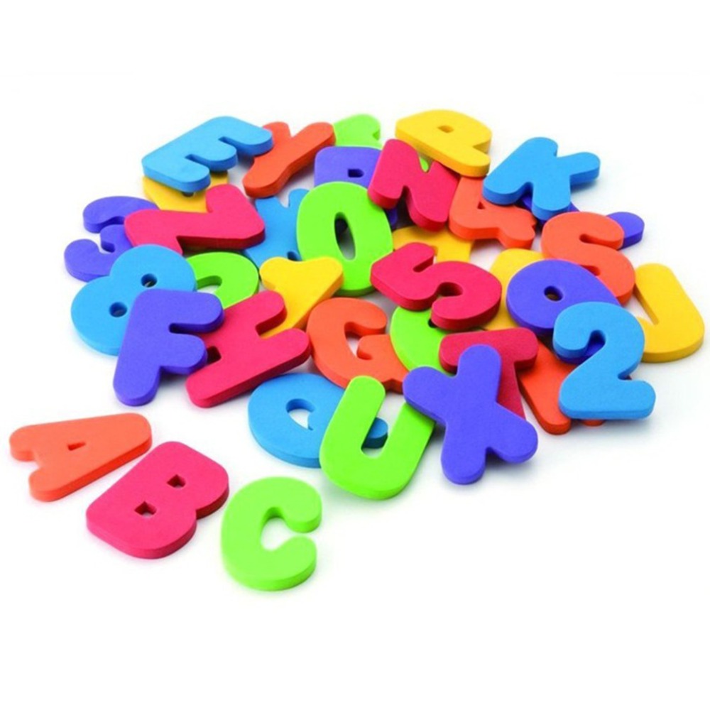 Набор из 36 наклеек для игры в – обзор и цена Bath Letter Number Foam