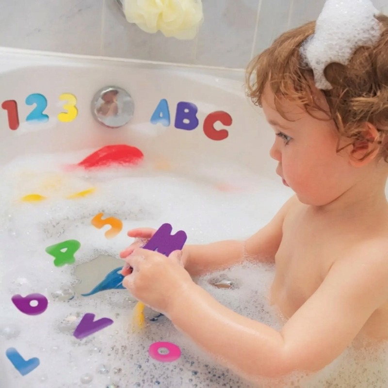 Плавающие игрушки для ванной д – обзор и цена Bath Letter Number Foam