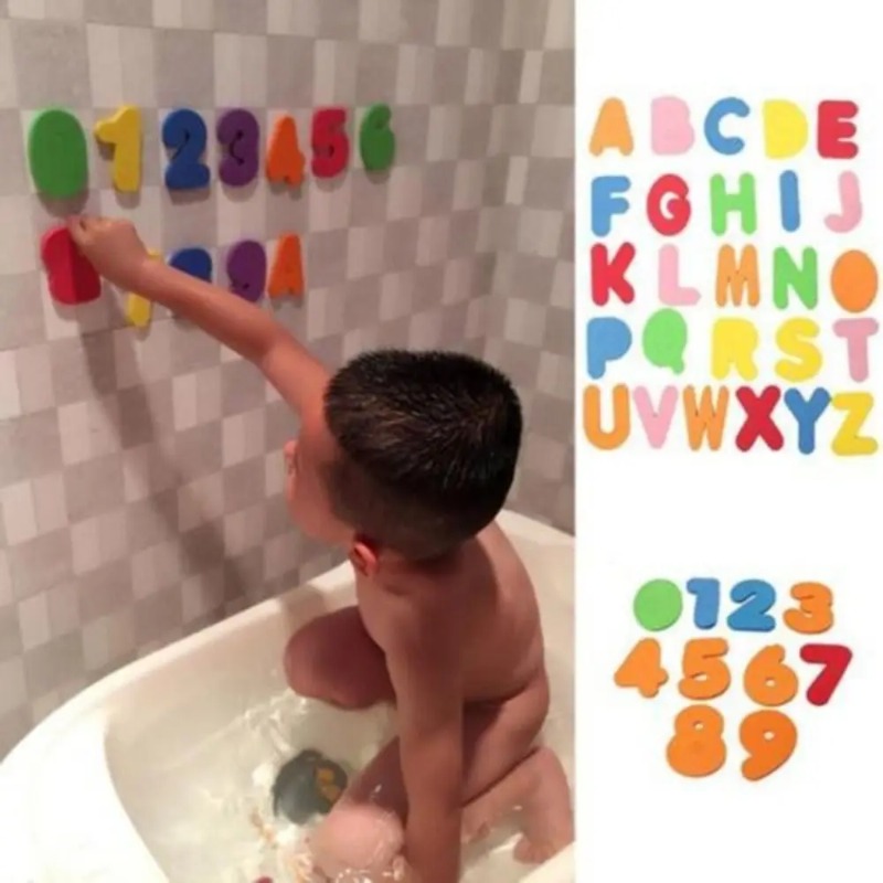 Плавающие игрушки для ванной д – обзор и цена Bath Letter Number Foam