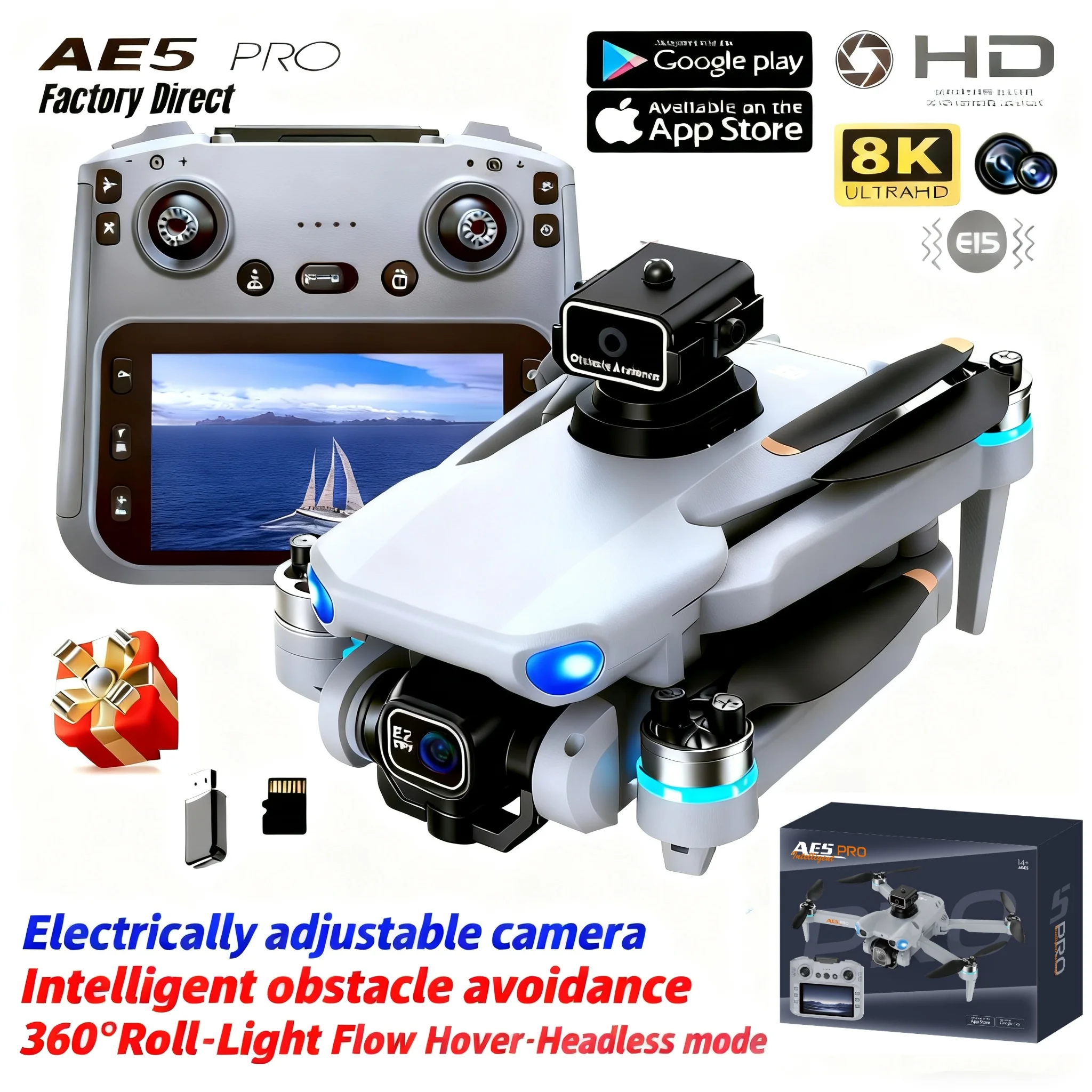 Дрон AE5 Pro 8K HD с экраном 4 – обзор и цена Kids Toys Drone