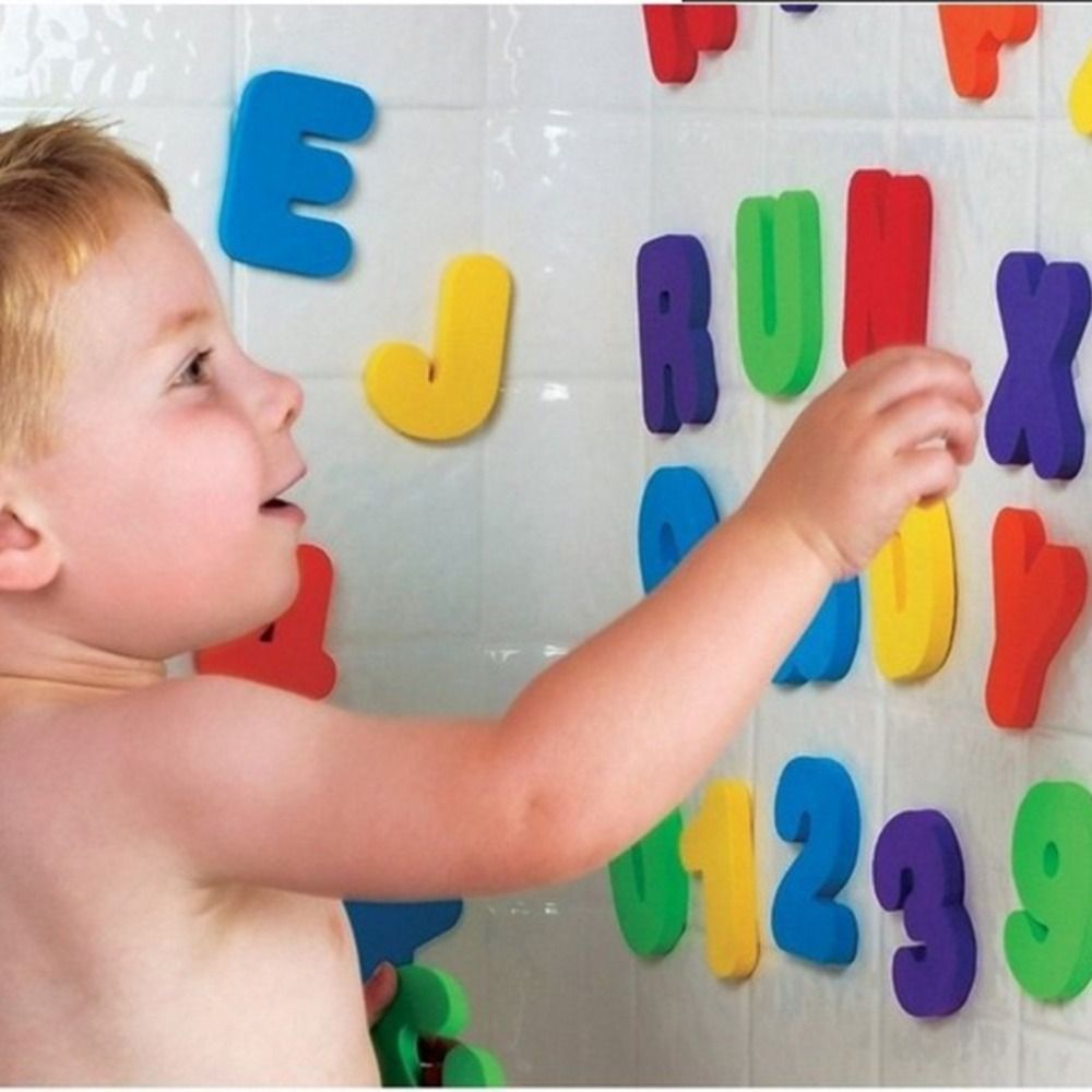 Новый набор из 36 предметов дл – обзор и цена Bath Letter Number Foam